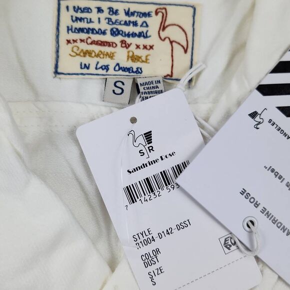 Sandrine Rose -968‎ x Free People NWT Empire Jacket Utility Shirt White Size S - Picture 4 of 9